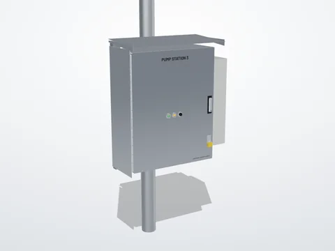 Coastal pump station, rendered in the enclosure builder