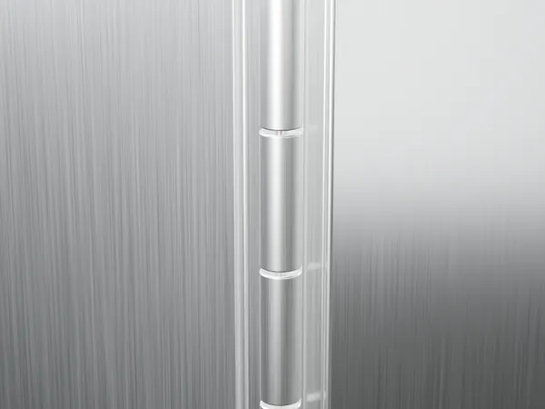 Continuous hinge: Runs the full height of the door.