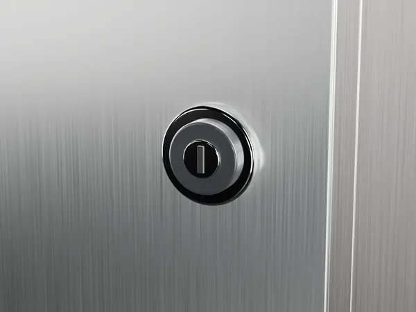 Quarter-turn latches: Two per door, the top one keyed.